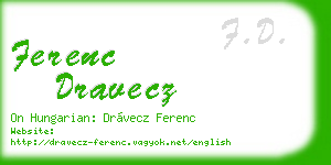 ferenc dravecz business card