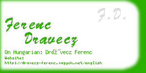 ferenc dravecz business card